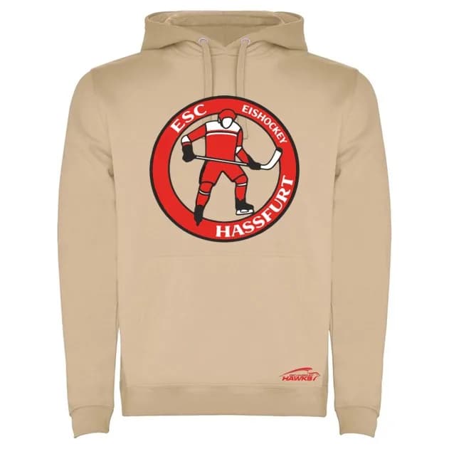 ESC Hassfurt - Retro Hoodie Sandfarben / Altes Retro Logo #27